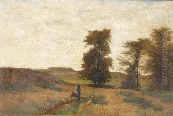 Feldlandschaft Mit Zwei Kindern. - view 1