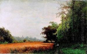 Kornfeld Mit Zwei Kindern Bei Auvers-sur-oise. by Gustave Castan