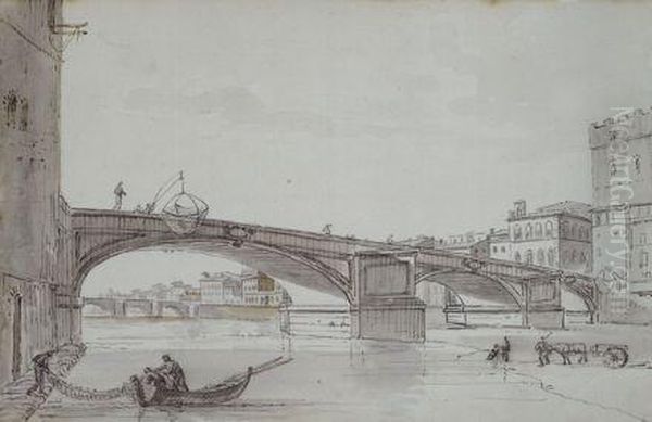 Veduta Del Ponte Santa Trinita - view 1