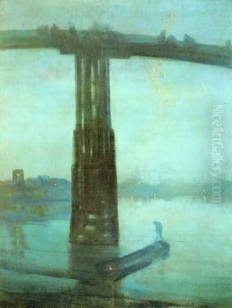 Nocturne: Blue and Gold - Old Battersea Bridge by James Abbott McNeill Whistler