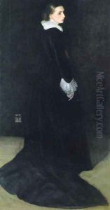 Arrangement in Black, No. 2: Portrait of Mrs. Louis Huth by James Abbott McNeill Whistler
