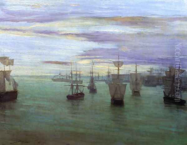 Crepuscule in Flesh Colour and Green: Valparaiso - view 1