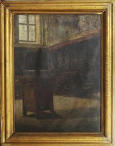 Interno Di Chiesa by Achille Cattaneo