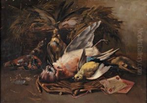 Nature Morte Au Chardonneret, Loriot Et Geai