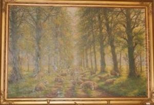 Paysage Aux Moutons by Albert Caullet