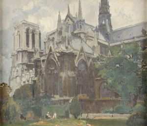 Vue De Notre Dame by Leon Cauvy