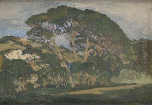 Arbres En Foret by Leon Cauvy