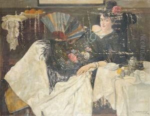 Portrait De Madame Cauvy by Leon Cauvy