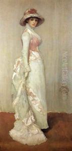 Harmony in Pink and Grey: Valerie, Lady Meux by James Abbott McNeill Whistler