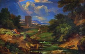 Paesaggio Fluviale Con Figure, Armenti E Torre
Paesaggio Fluviale Con Figure Femminili E Fortezza by Pieter the Younger Mulier