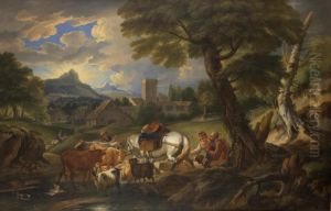 Paesaggio Con Figure E Armenti
