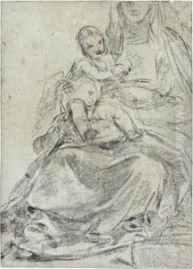 Studio Per Madonna E Bambino by Giacomo Cavedone