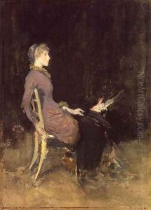 Black and Red (or Study in Black and Gold (Madge O'Donoghue)) by James Abbott McNeill Whistler