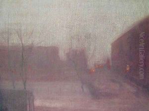 Nocturne: Trafalgar Square - Chelsea Snow by James Abbott McNeill Whistler