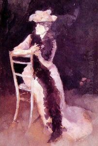 Rose and Silver: Portrait of Mrs Whibley by James Abbott McNeill Whistler