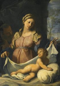 The Holy Family by Giovanni Domenico Cerrini