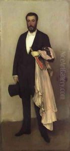 Arrangement in Flesh Colour and Black: Portrait of Theodore Duret by James Abbott McNeill Whistler