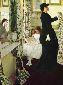 Harmony in Green and Rose, The Music Room by James Abbott McNeill Whistler