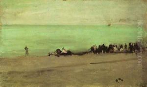Blue and Silver: Boat Entering Pourville by James Abbott McNeill Whistler