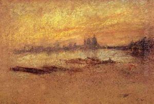 Red and Gold, Salute, Sunset by James Abbott McNeill Whistler