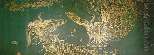 Fighting Peacocks - view 1