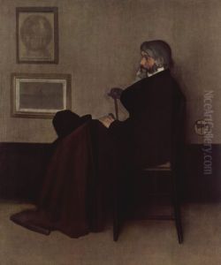 Arrangement in Grey and Black, No.2: Portrait of Thomas Carlyle by James Abbott McNeill Whistler