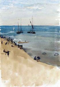 Green and Silver - The Bright Sea, Dieppe by James Abbott McNeill Whistler