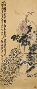 Peonies And Narcissuses by Wu Changshuo