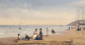 Elegantes Sur La Plage by John Watkins Chapman