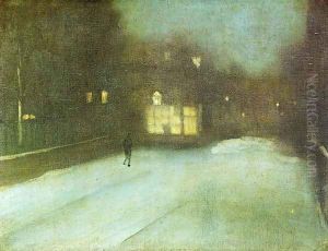 Nocturne: Grey and Gold - Chelsea Snow by James Abbott McNeill Whistler