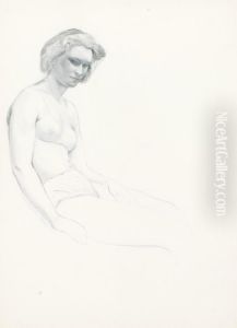 Seated Nude by Sergei Vasil'evich Chekhonin