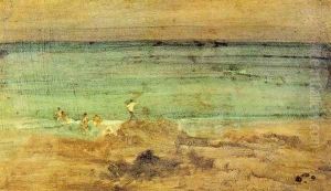 Violet and Blue: The Little Bathers, Perosquerie by James Abbott McNeill Whistler