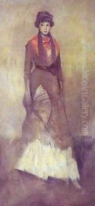 Harmony In Fawn Color And Purple Portrait Of Miss Milly Finch 1885 by James Abbott McNeill Whistler