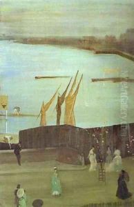Variations In Pink And Grey Chelsea 1871 2 by James Abbott McNeill Whistler