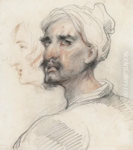 Portrait Of A Man In A Turban by George Chinnery