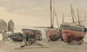 Hastings fishing boats by James Abbott McNeill Whistler