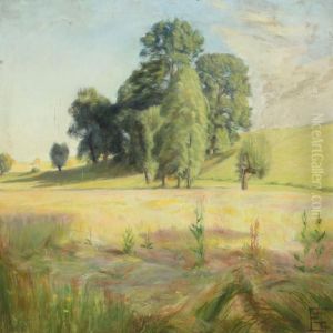 Meadow With Trees And Haystacks Meadow With Trees And Haystacks