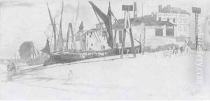 Chelsea wharf by James Abbott McNeill Whistler