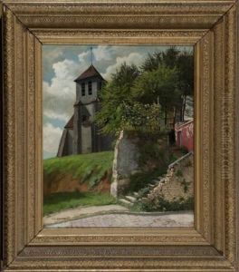 Building With Lush Side Yard by Frederic Edwin Church