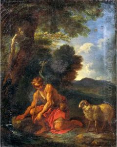 San Giovanni Battista, Sant'ignazio Di Loyola, San Pietro, San Francesco by Scipione Cignaroli
