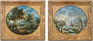 "sommerliche Fluslandschaft" by Vittorio Amedeo Cignaroli