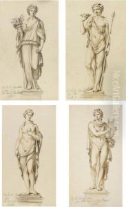 Studies For Statues Of Pedestals Of Apollo, Venus, Bacchus And Ceres