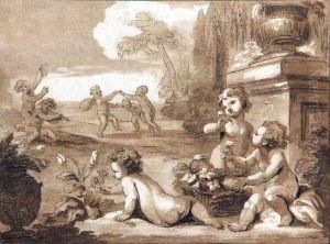 Group Of Putti Playing by Giovanni Batista Cipriani