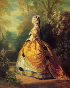 The Empress Eugenie a la Marie-Antoinette by Franz Xavier Winterhalter