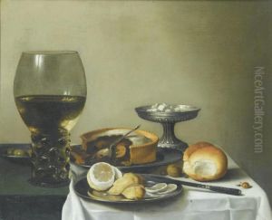 Nature Morte Au Verre De Vin by Pieter Claesz.