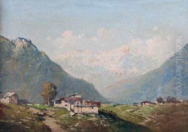 Paesaggio Montano Con Villagio - view 1