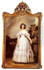 A Full-Length Portrait Of H.R.H Princess Marie-Clementine Of Orleans by Franz Xavier Winterhalter