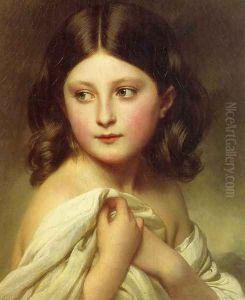 A Young Girl called Princess Charlotte by Franz Xavier Winterhalter