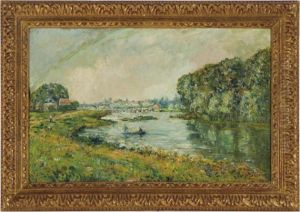 A Rainbow Over A River Landscape