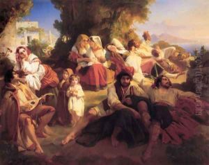 Il dolce far niente by Franz Xavier Winterhalter